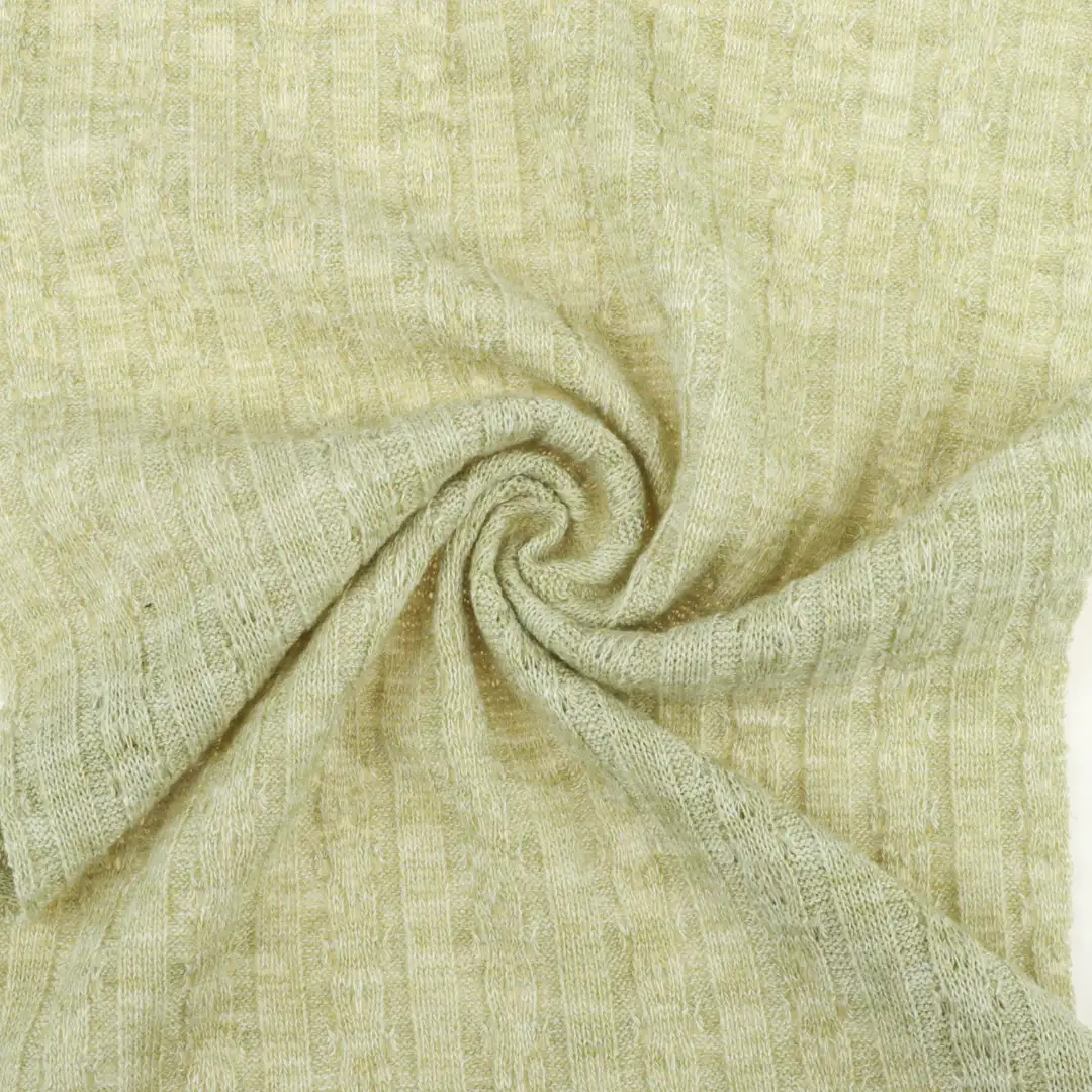 China Fabric for T-Shirt,Open Cardigan (Sweater),Half-Zipper Cardigan (Sweater),Dresses (Cardigan Button) (Sweater),Women's Pants (Sweater) Rib Knit Fabric Polyester Rayon Spandex green color buy from China wholesaler bulk order at wholesale price free worldwide shipping Alibaba