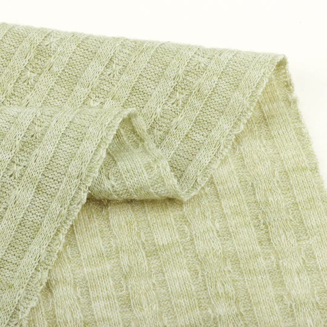 China Fabric for T-Shirt,Open Cardigan (Sweater),Half-Zipper Cardigan (Sweater),Dresses (Cardigan Button) (Sweater),Women's Pants (Sweater) Rib Knit Fabric Polyester Rayon Spandex green color buy from China wholesaler bulk order at wholesale price free worldwide shipping Alibaba