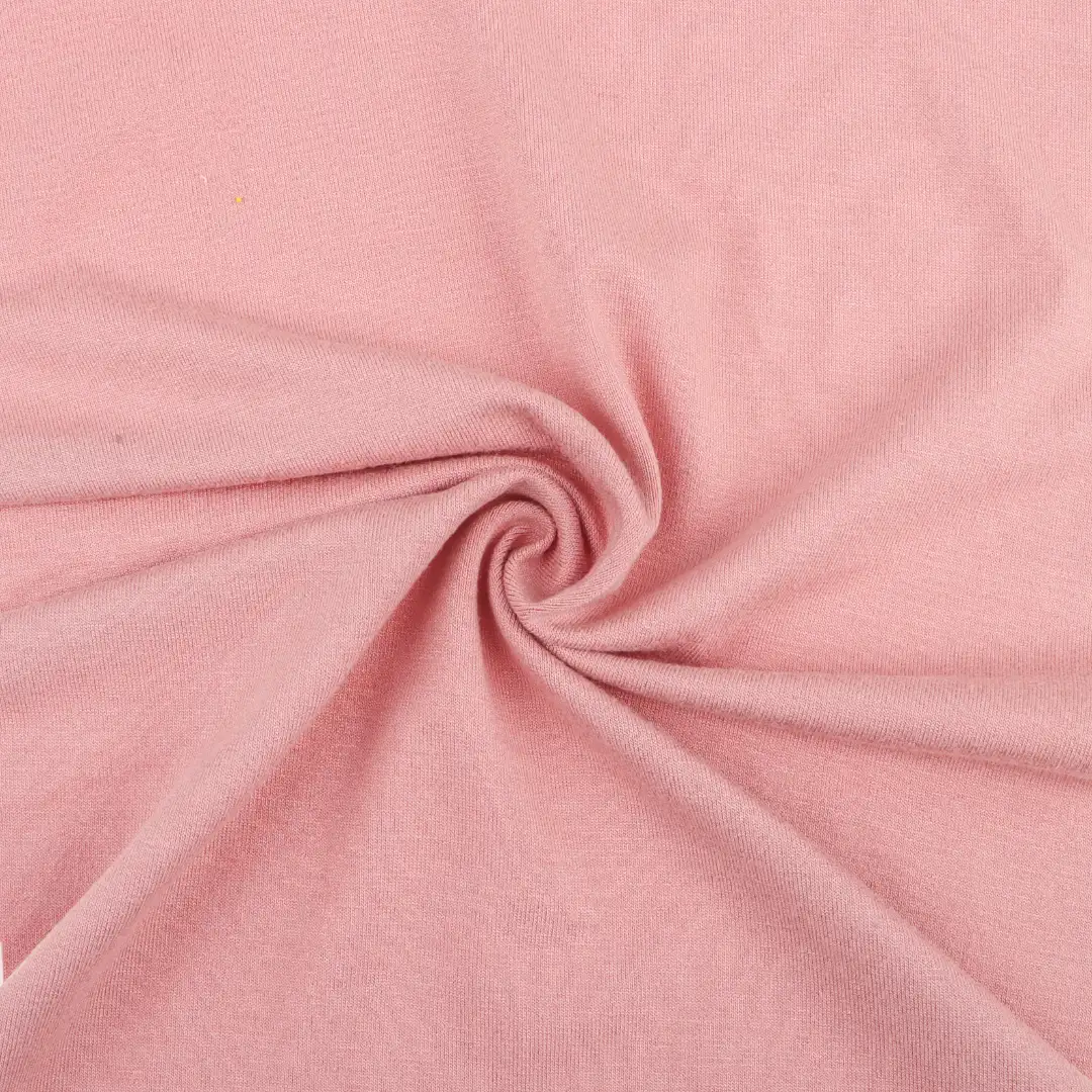 China Fabric for T-Shirt,Ladies Vest (Sweater),Shirt Half Sleeve Zipper (Sweater),Dresses (Cardigan Button) (Sweater) Single Jersey Knit Fabric Rayon Spandex pink color buy from China wholesaler bulk order at wholesale price free worldwide shipping Alibaba