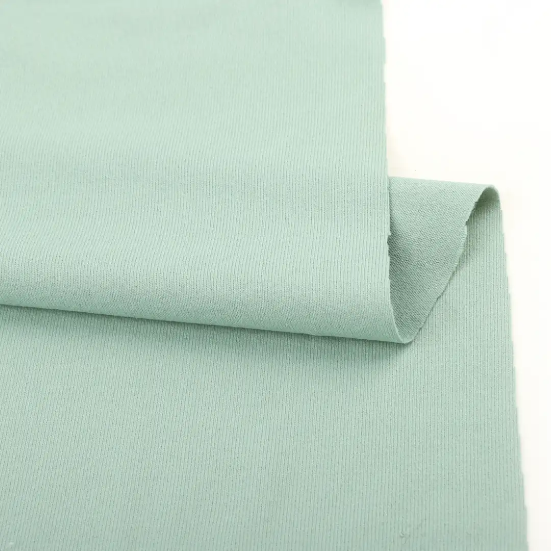 China Fabric for T-Shirt,Shirt Half Sleeve Button (Sweater),Crop Top Pullover (Sweater),Knitted Leggings (Sweater) Single Jersey Knit Fabric Polyester Spandex green color buy from China wholesaler bulk order at wholesale price free worldwide shipping Alibaba