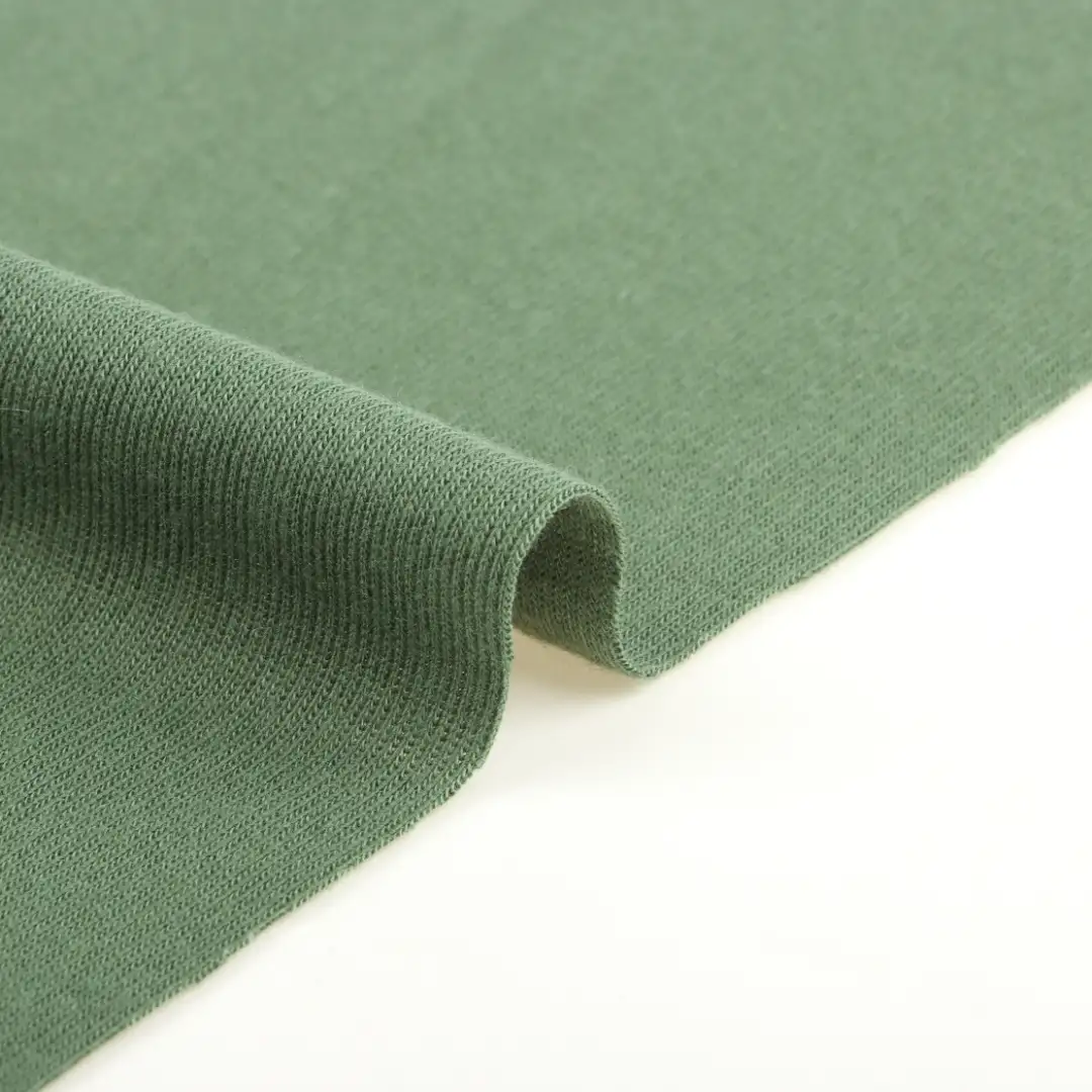 China Fabric for T-Shirt,Ladies Vest (Sweater),Open Cardigan (Sweater),Dresses (Cardigan Button) (Sweater) Rib Knit Fabric Polyester Rayon green color buy from China wholesaler bulk order at wholesale price free worldwide shipping Alibaba