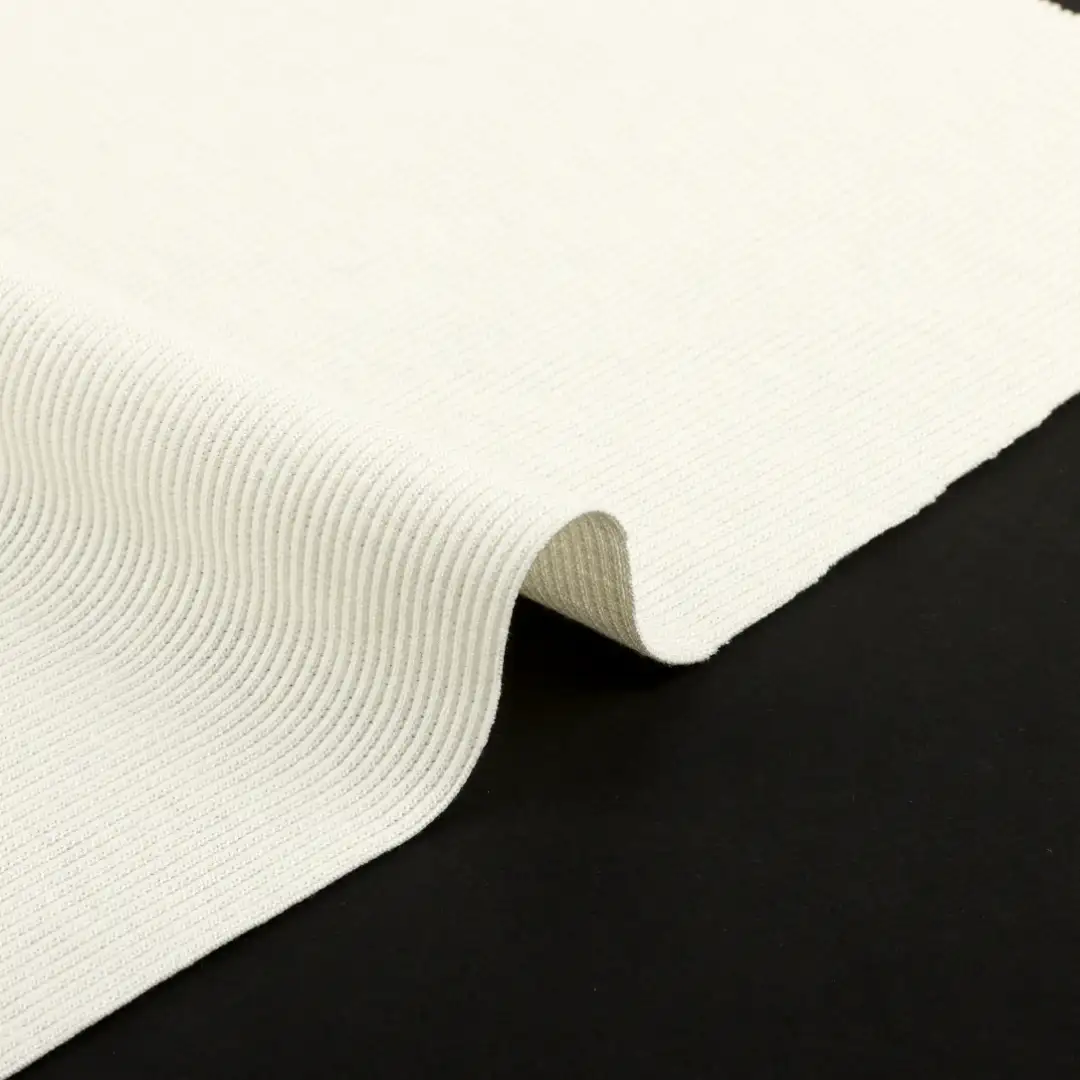 China Fabric for Pants,Ladies Vest (Sweater),Open Cardigan (Sweater),Hoodie  (Sweater),Skirt (Sweater) Rib Knit Fabric Rayon Polyester Spandex cream color buy from China wholesaler bulk order at wholesale price free worldwide shipping Alibaba