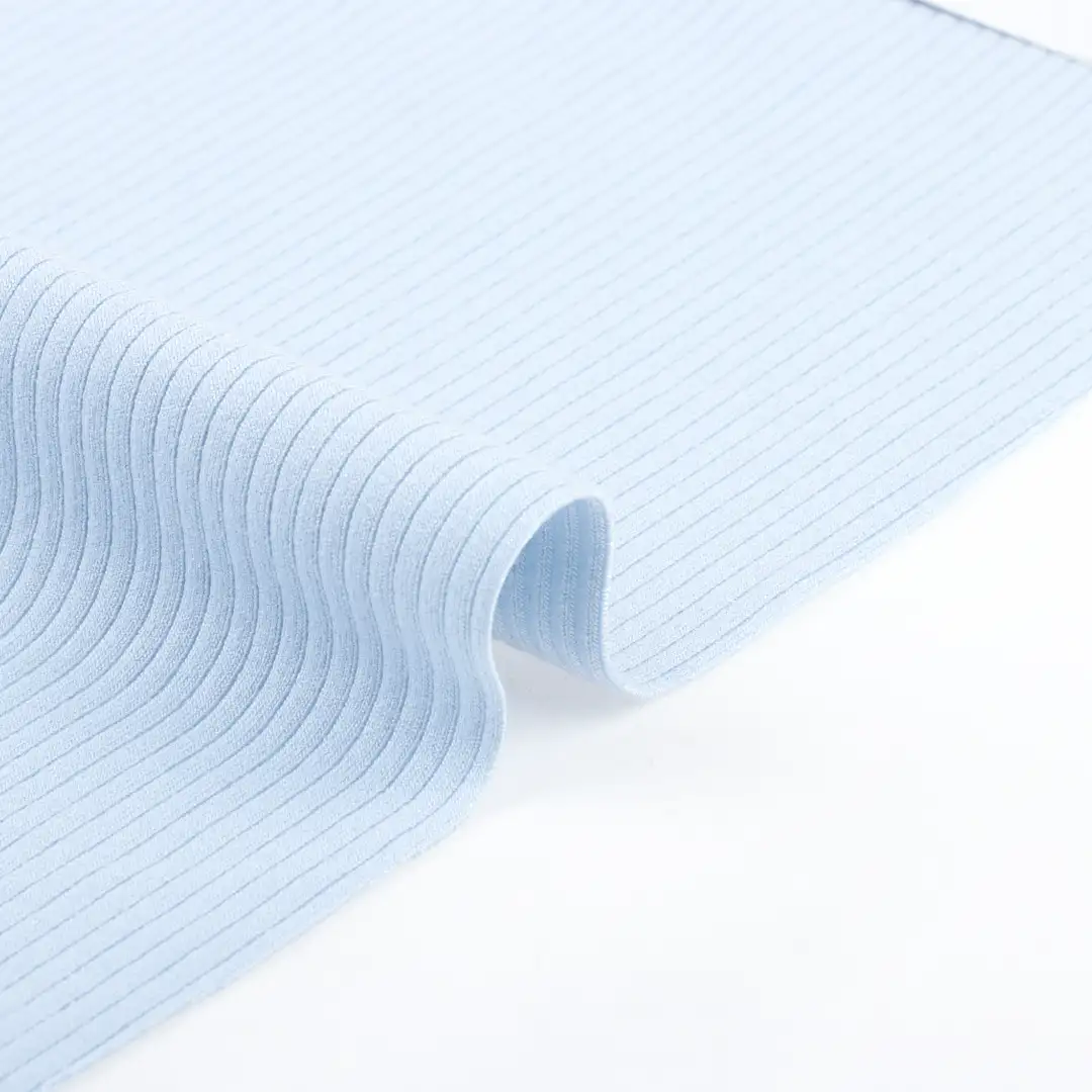China Fabric for T-Shirt,Shirt Long Sleeve Zipper (Sweater),Skirt (Sweater) Rib Knit Fabric Rayon Spandex blue color buy from China wholesaler bulk order at wholesale price free worldwide shipping Alibaba