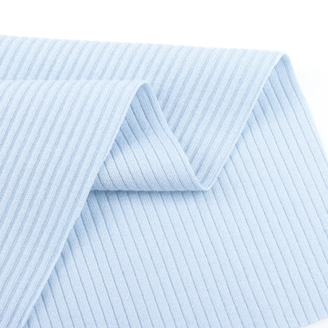 China Fabric for T-Shirt,Shirt Long Sleeve Zipper (Sweater),Skirt (Sweater) Rib Knit Fabric Rayon Spandex blue color buy from China wholesaler bulk order at wholesale price free worldwide shipping Alibaba