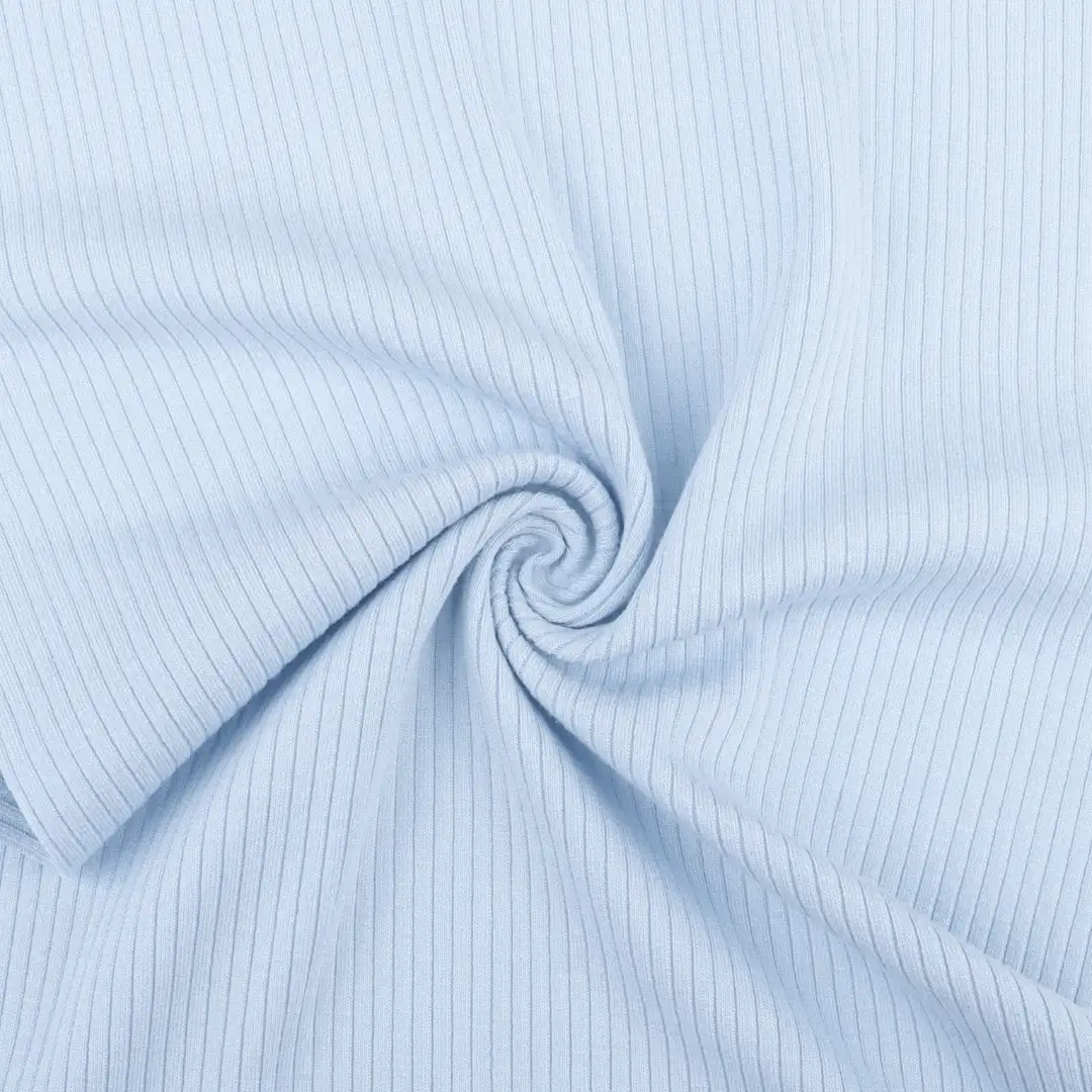 China Fabric for T-Shirt,Shirt Long Sleeve Zipper (Sweater),Skirt (Sweater) Rib Knit Fabric Rayon Spandex blue color buy from China wholesaler bulk order at wholesale price free worldwide shipping Alibaba