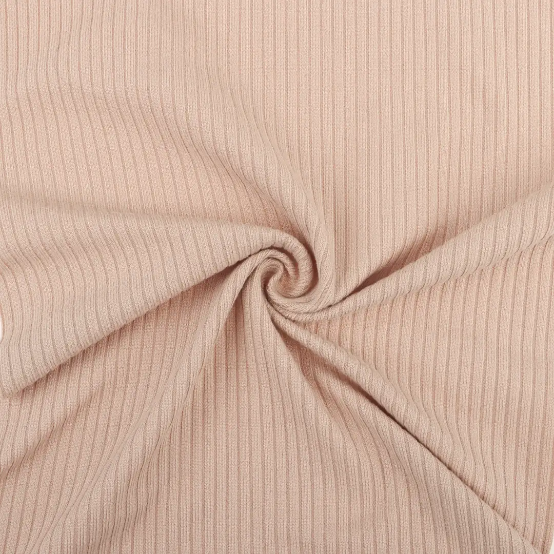 China Fabric for T-Shirt,Men’s Vest (Sweater),Knitted Jacket (Sweater),Hoodie  (Sweater),Dresses (Cardigan Open) (Sweater) Rib Knit Fabric Polyester Spandex Khaki color buy from China wholesaler bulk order at wholesale price free worldwide shipping Alibaba