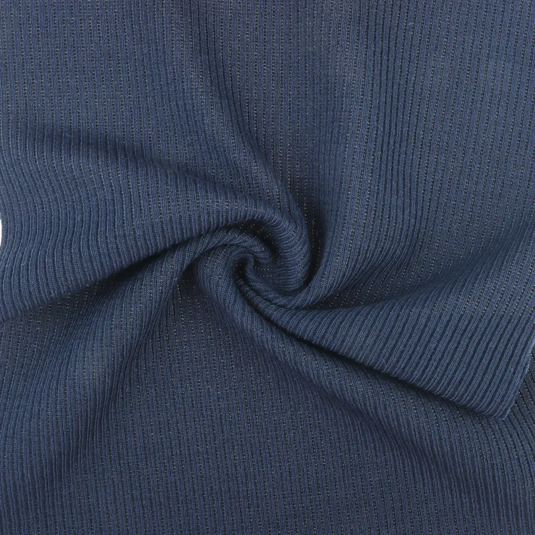 China Fabric for T-Shirt,Polo Shirt,Men’s Vest (Sweater),Crew Neck Pullover (Sweater),Dresses (Cardigan Button) (Sweater) Rib Knit Fabric Polyester Spandex Navy color buy from China wholesaler bulk order at wholesale price free worldwide shipping Alibaba