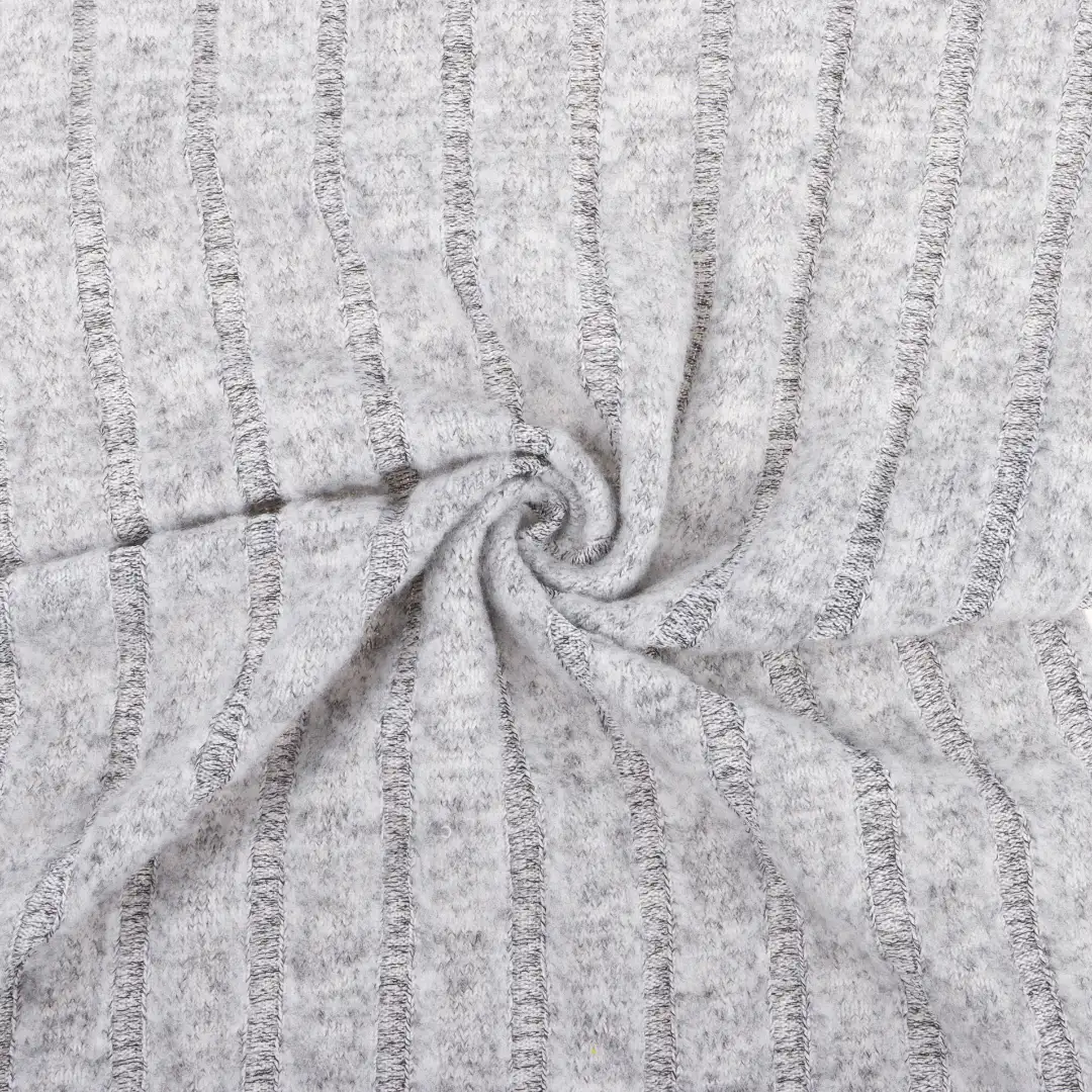 China Fabric for T-Shirt,Men’s Vest (Sweater),Knitted Trousers (Sweater),Skirt (Sweater) Hacci Knit Fabric Polyester Spandex grey-white color buy from China wholesaler bulk order at wholesale price free worldwide shipping Alibaba