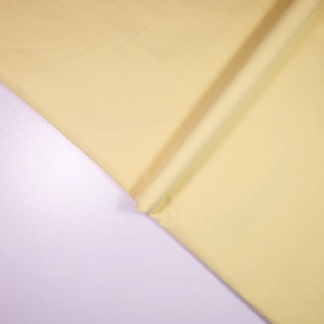 China Fabric for Shirt,Pants,Skirt Four-way Stretch (Bi-Stretch) Synthetic Woven Fabric Polyester Yellow color buy from China wholesaler bulk order at wholesale price free worldwide shipping Alibaba