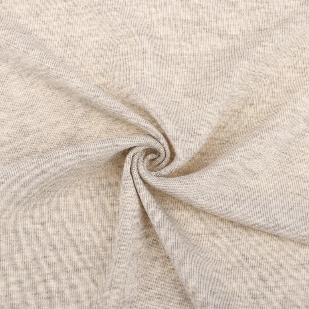 China Fabric for Crop Top,Full-Zipper Cardigan ,Half-Zipper Cardigan  Rib Knit Fabric Acrylic Tencel Wool Spandex light tan color buy from China wholesaler bulk order at wholesale price free worldwide shipping Alibaba