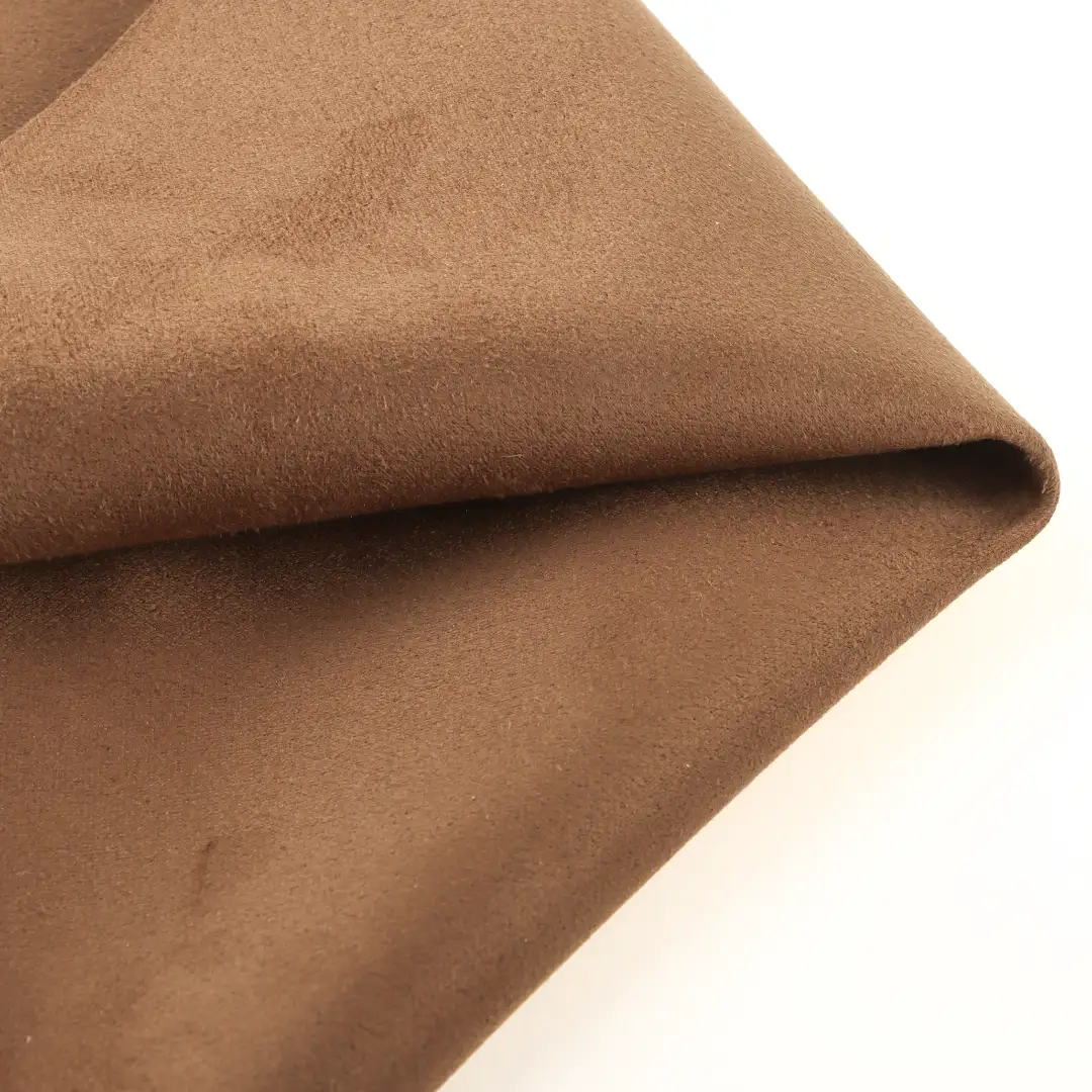 China Fabric for Skirt,Padded Jacket,Overcoat Suede Knit Fabric Polyester Brown color buy from China wholesaler bulk order at wholesale price free worldwide shipping Alibaba