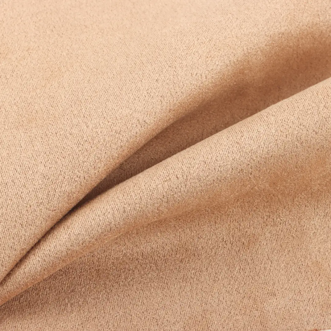 China Fabric for Skirt,Padded Jacket,Overcoat Suede Knit Fabric Polyester Spandex Brown color buy from China wholesaler bulk order at wholesale price free worldwide shipping Alibaba