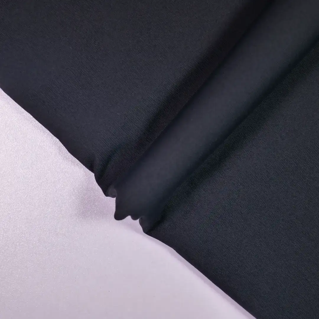 China Fabric for Yoga Pants,Tracksuits,Swim shorts Two-way Stretch Knit Fabric Nylon Spandex Black color buy from China wholesaler bulk order at wholesale price free worldwide shipping Alibaba
