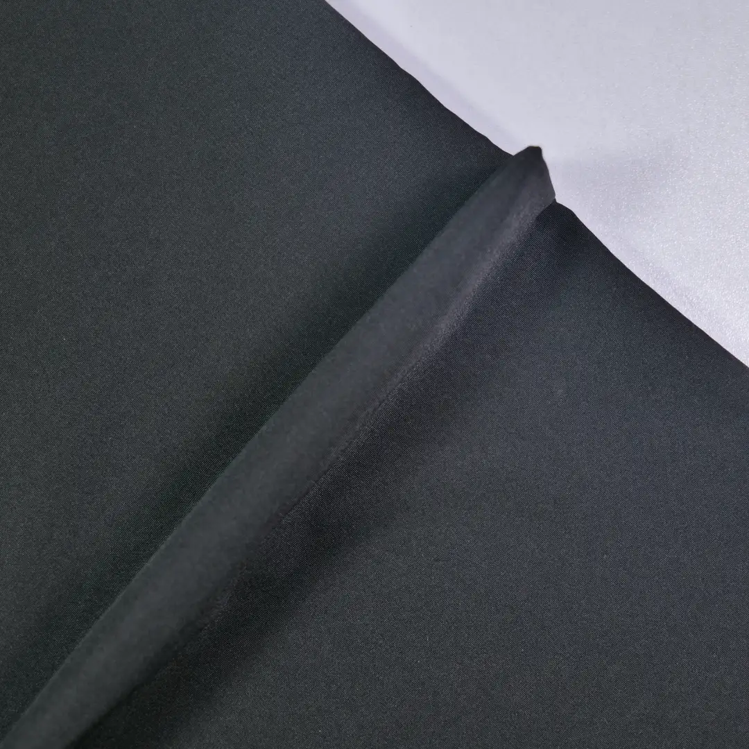 China Fabric for Trench Coat,Open Waistcoat,Strap Midi Dress Polyester Imitation Memory Fabric Synthetic Woven Fabric Nylon black color buy from China wholesaler bulk order at wholesale price free worldwide shipping Alibaba