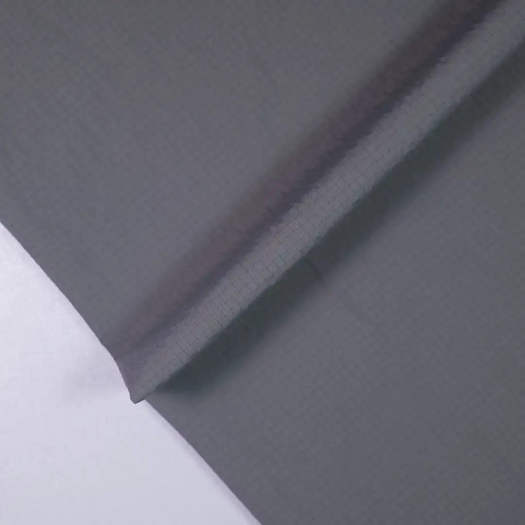 China Fabric for Blouse,Skirt,Down Jacket,Kids Stand Collar Down Jacket Nylon Taffeta Synthetic Woven Fabric Nylon grey color buy from China wholesaler bulk order at wholesale price free worldwide shipping Alibaba