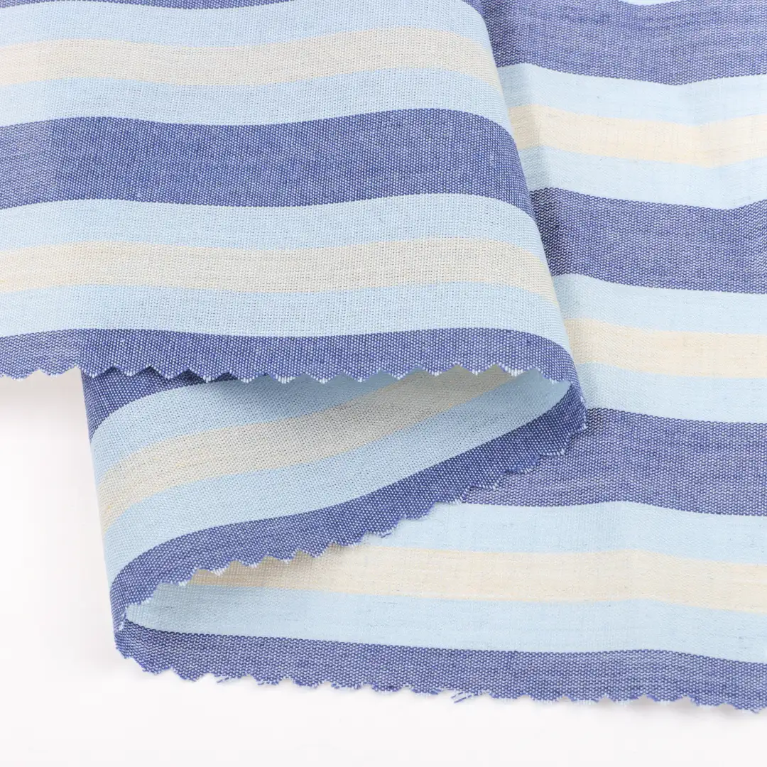 China Fabric for Shirt TC Poplin Woven Blended Fabric Polyester Cotton stripe color buy from China wholesaler bulk order at wholesale price free worldwide shipping Alibaba