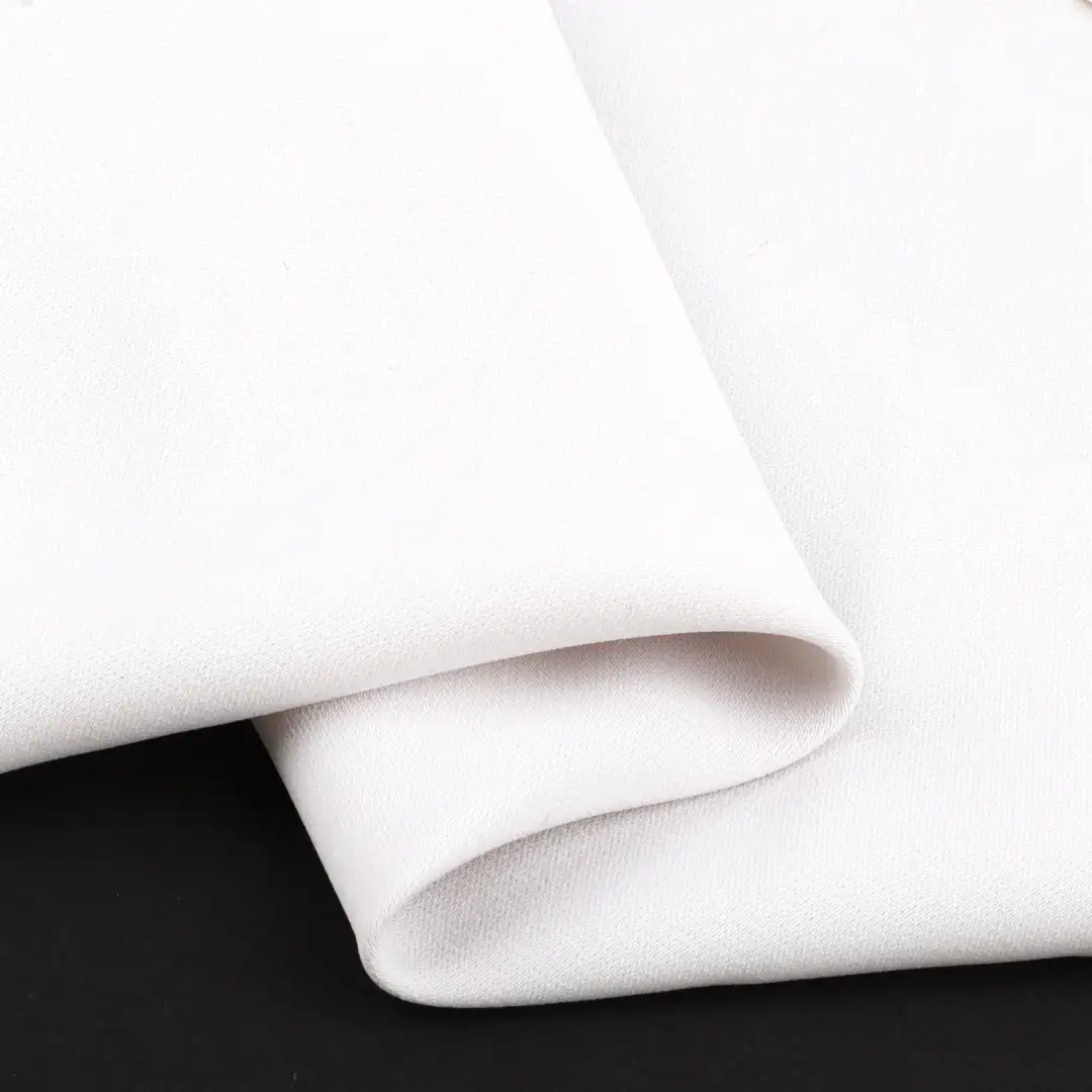 China Fabric for Blouse,Skirt,Women's Pants ,Skirt  High Stretch Yarn Fabric Synthetic Woven Fabric Polyester white color buy from China wholesaler bulk order at wholesale price free worldwide shipping Alibaba