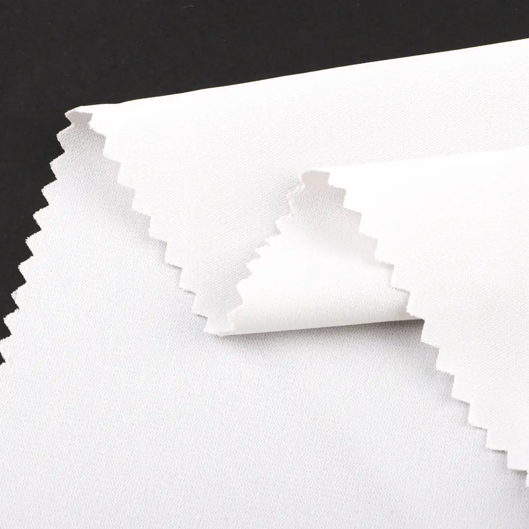 China Fabric for Blouse,Skirt,Women's Pants ,Skirt  High Stretch Yarn Fabric Synthetic Woven Fabric Polyester white color buy from China wholesaler bulk order at wholesale price free worldwide shipping Alibaba