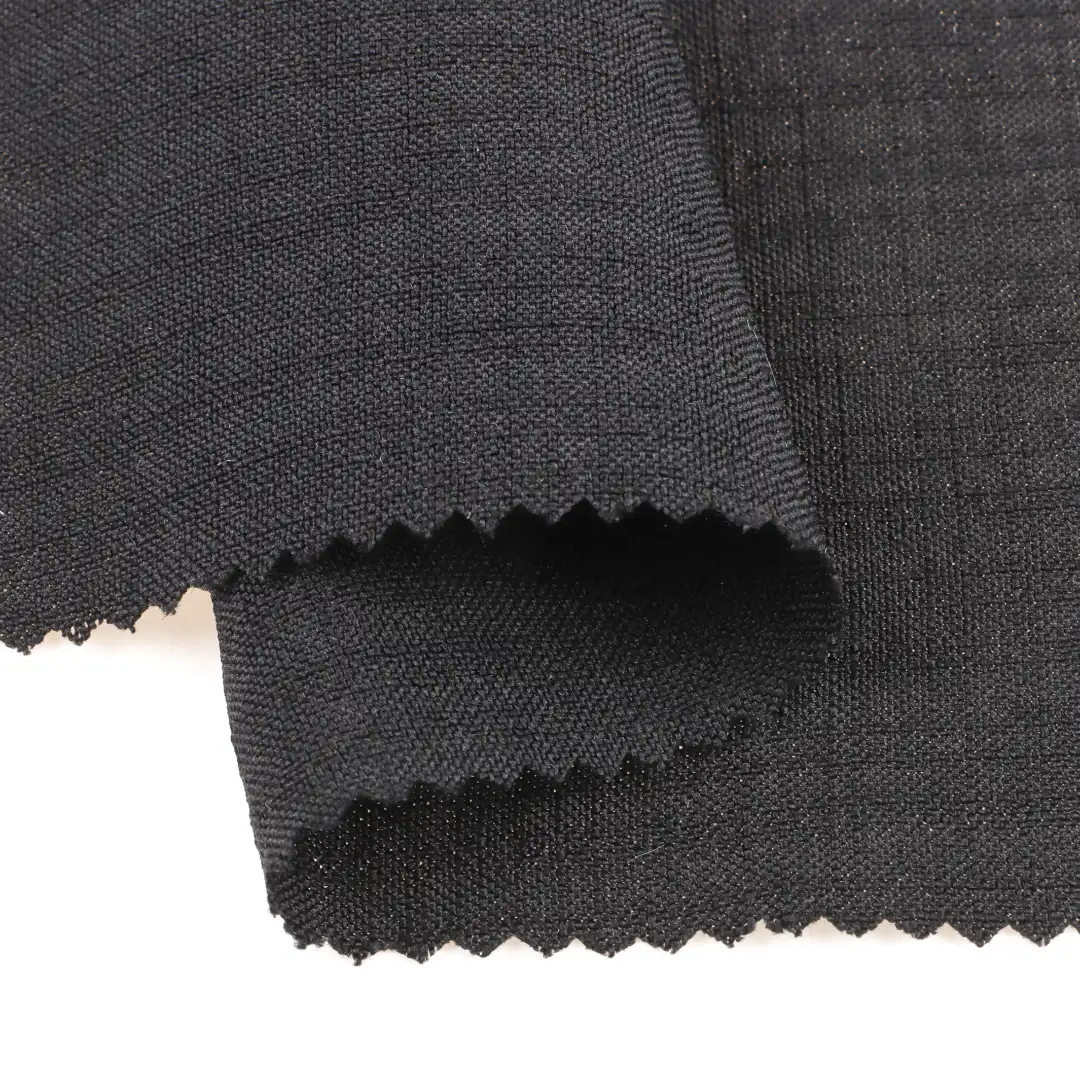 China Fabric for Shirt,Shorts,Men's Pants ,Women's Pants ,Skirt ,Wide Leg Trousers Slub Fabric Synthetic Woven Fabric Polyester BLACK color buy from China wholesaler bulk order at wholesale price free worldwide shipping Alibaba