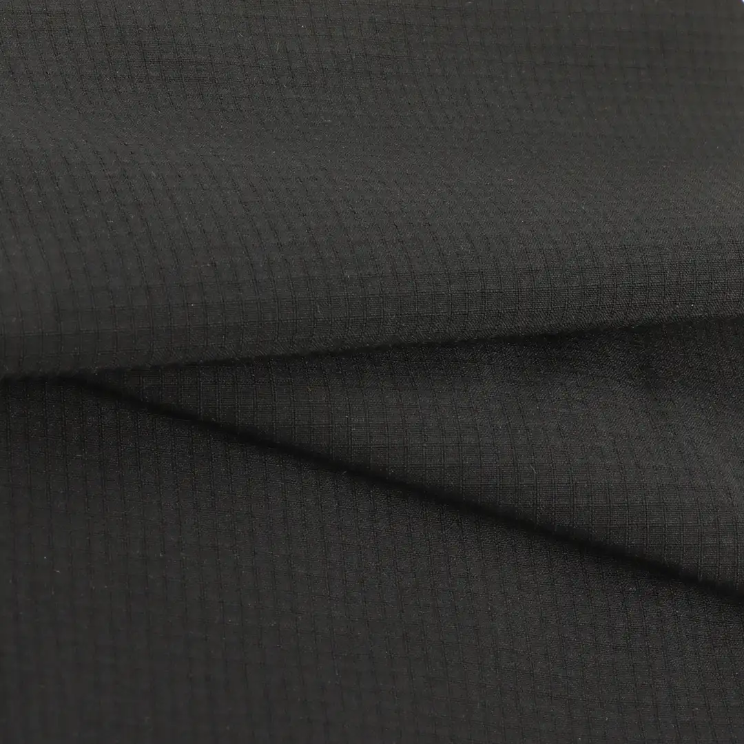 China Fabric for Pants,Jackets Four Stretch Polyester Woven Fabric Synthetic Woven Fabric Polyester Elastane BLACK color buy from China wholesaler bulk order at wholesale price free worldwide shipping Alibaba