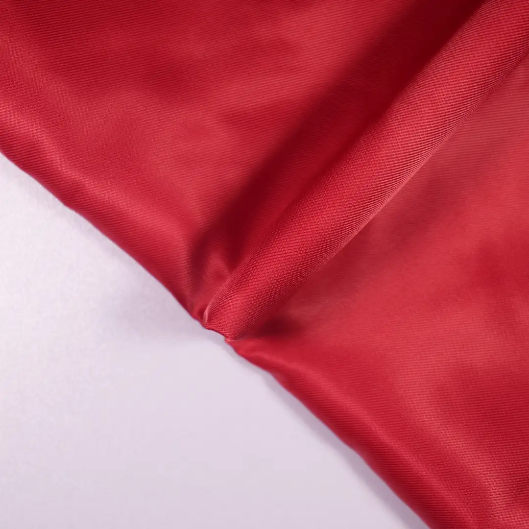 China Fabric for Interlining Polyester Pongee Synthetic Woven Fabric Polyester Red color buy from China wholesaler bulk order at wholesale price free worldwide shipping Alibaba