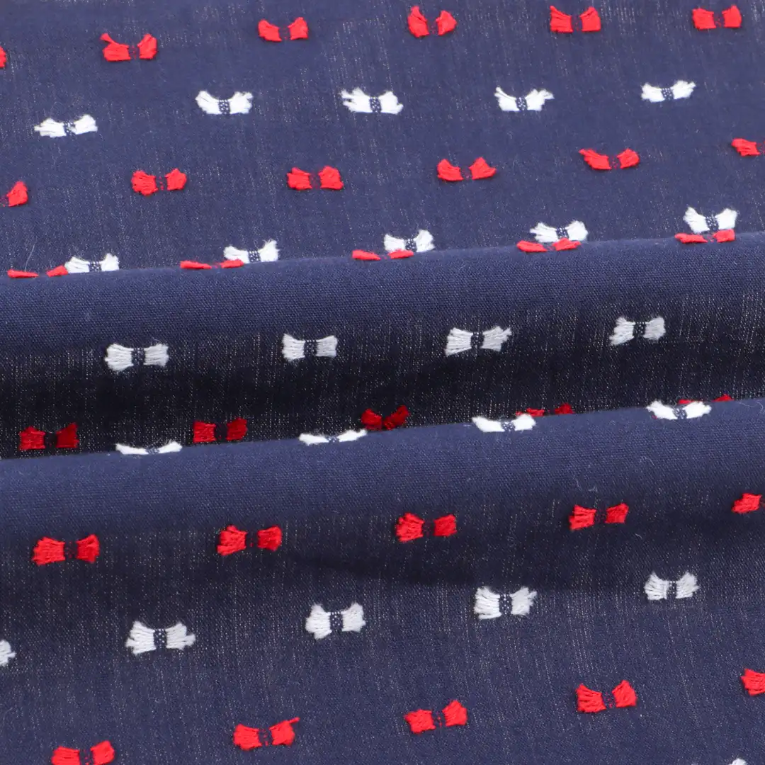 China Fabric for Blouse,Crop Top,Skirt Cotton Cut Flower Natural Woven Fabric Cotton navy color buy from China wholesaler bulk order at wholesale price free worldwide shipping Alibaba