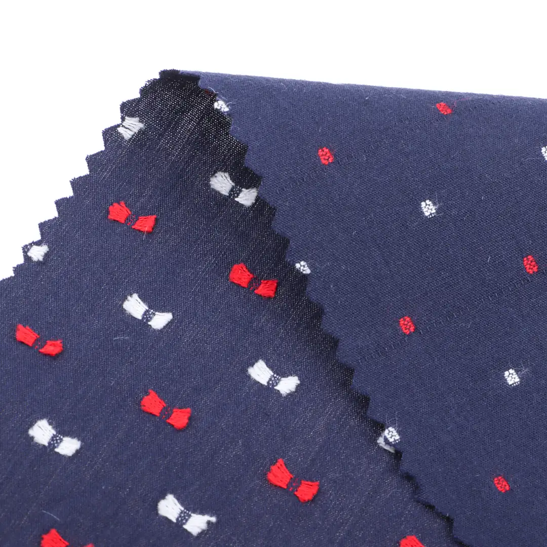 China Fabric for Blouse,Crop Top,Skirt Cotton Cut Flower Natural Woven Fabric Cotton navy color buy from China wholesaler bulk order at wholesale price free worldwide shipping Alibaba
