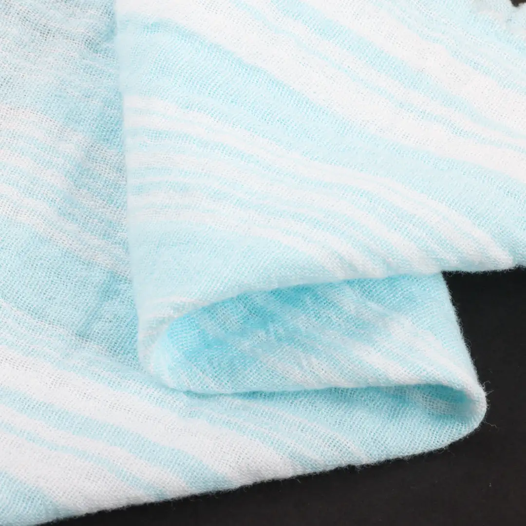 China Fabric for Tank Top,Blouse,Crop Top,Skirt Cotton YD Double Layer Crepe Gauze Natural Woven Fabric Cotton stripe color buy from China wholesaler bulk order at wholesale price free worldwide shipping Alibaba