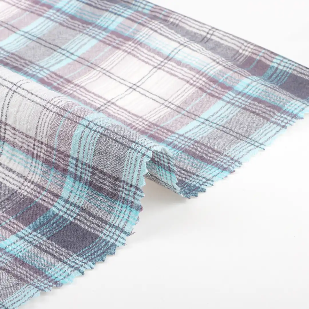 China Fabric for Blouse,Skirt Cotton YD Crepe Natural Woven Fabric Cotton Elastane check color buy from China wholesaler bulk order at wholesale price free worldwide shipping Alibaba