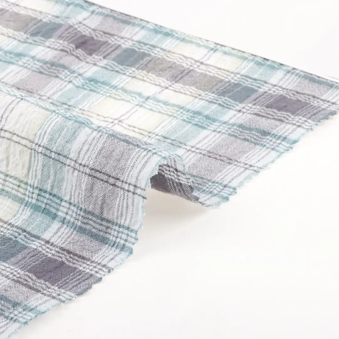 China Fabric for Skirt Cotton YD Crepe Natural Woven Fabric Cotton Elastane check color buy from China wholesaler bulk order at wholesale price free worldwide shipping Alibaba