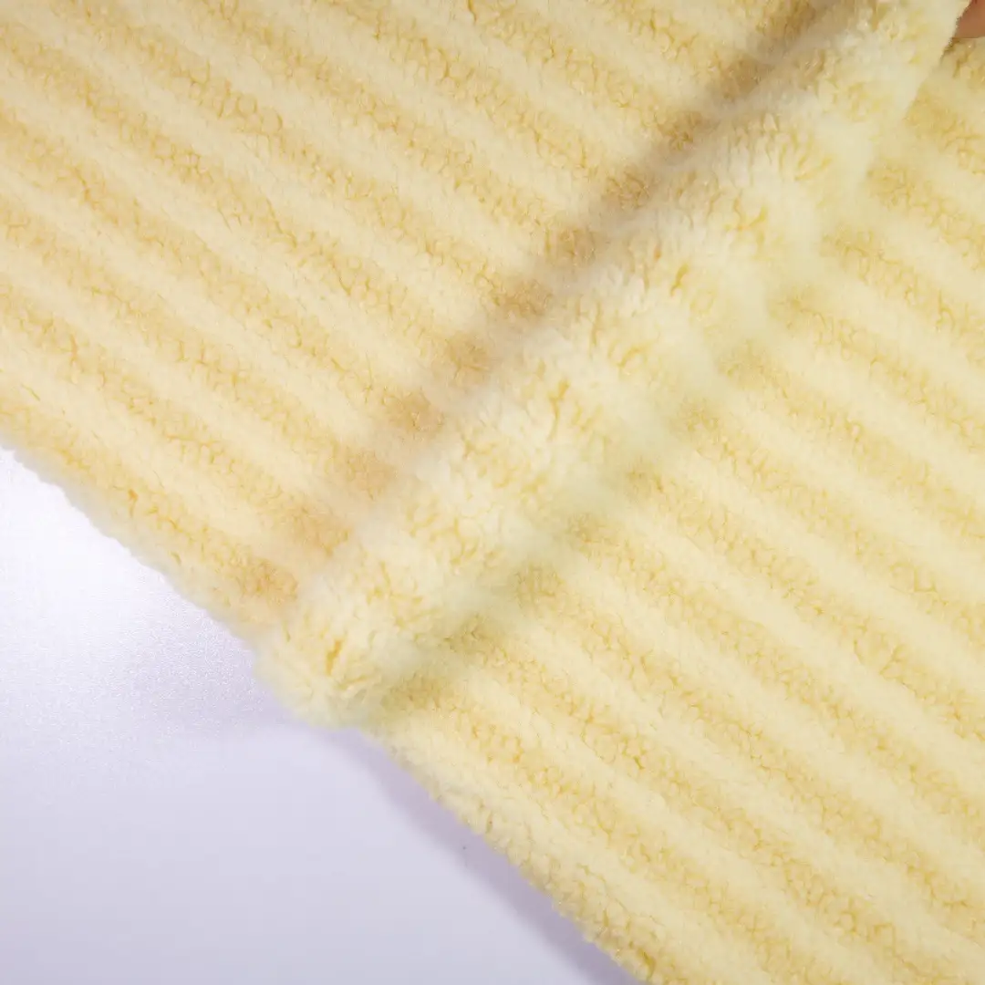 China Fabric for Jackets,Sweatshirt,Tracksuits Polar Fleece Knit Fabric Polyester Yellow color buy from China wholesaler bulk order at wholesale price free worldwide shipping Alibaba