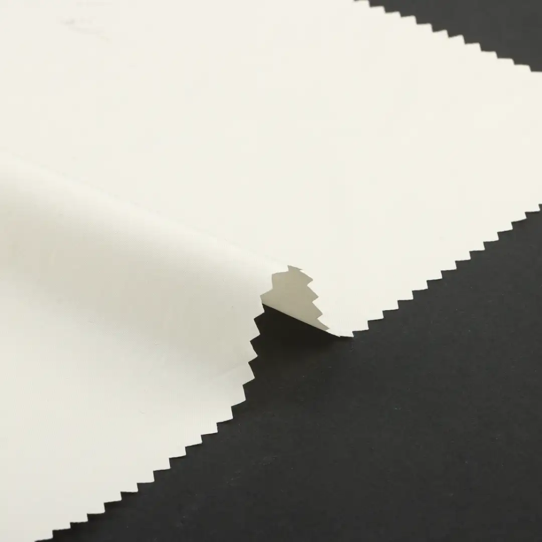 China Fabric for Down Jacket,Padded Jacket,Light Jacket Polyester Pongee Synthetic Woven Fabric Polyester cream color buy from China wholesaler bulk order at wholesale price free worldwide shipping Alibaba