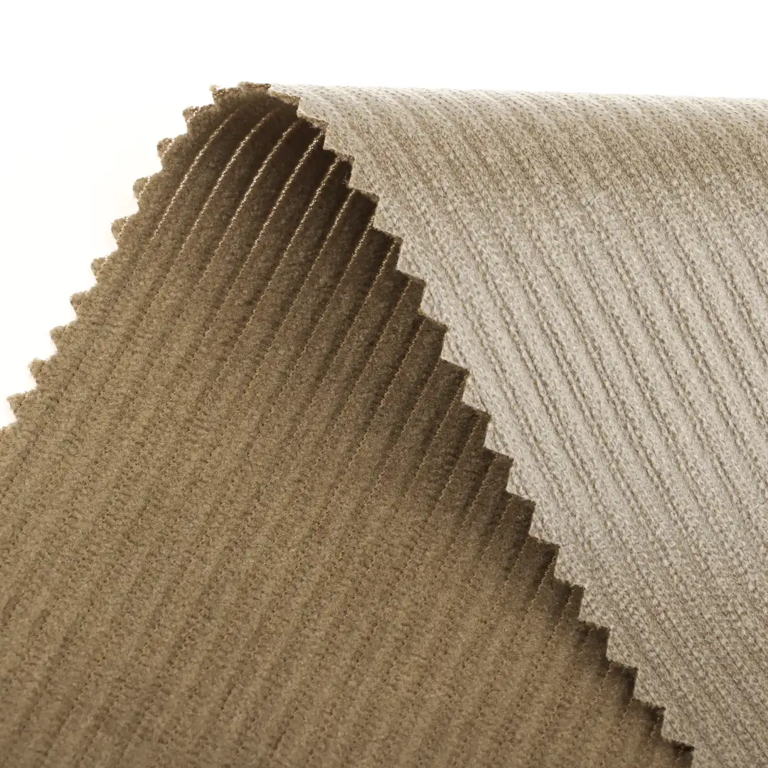 China Fabric for Pants,Jackets,Blazer,Overcoat Corduroy Synthetic Woven Fabric Polyester Brown color buy from China wholesaler bulk order at wholesale price free worldwide shipping Alibaba