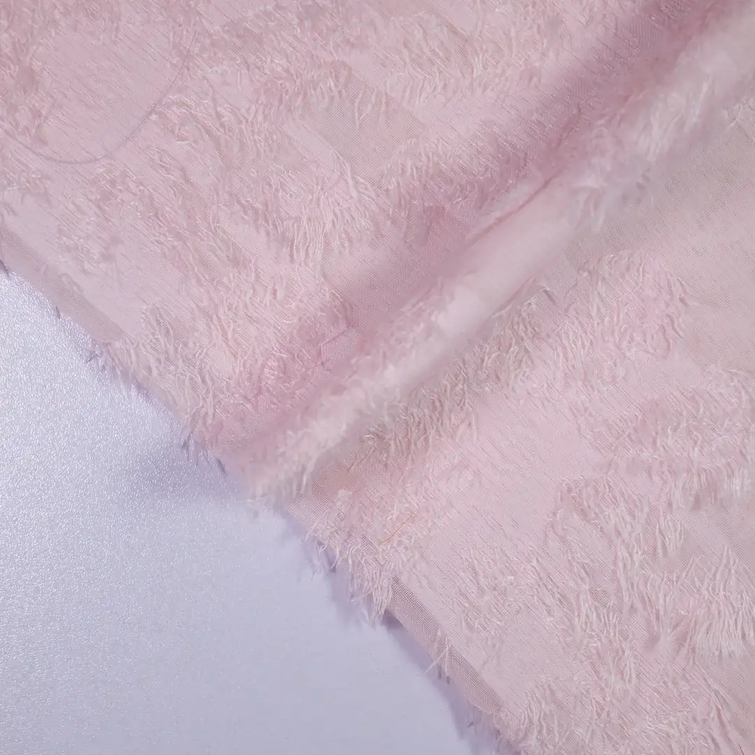 China Fabric for Shirt,Blouse,Crop Top Polyester Jacquard Synthetic Woven Fabric Polyester Pink color buy from China wholesaler bulk order at wholesale price free worldwide shipping Alibaba