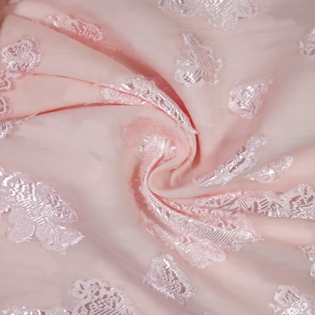 China Fabric for Shirt,Blouse,Crop Top Jacquard Woven Blended Fabric Polyester Cotton Pink color buy from China wholesaler bulk order at wholesale price free worldwide shipping Alibaba