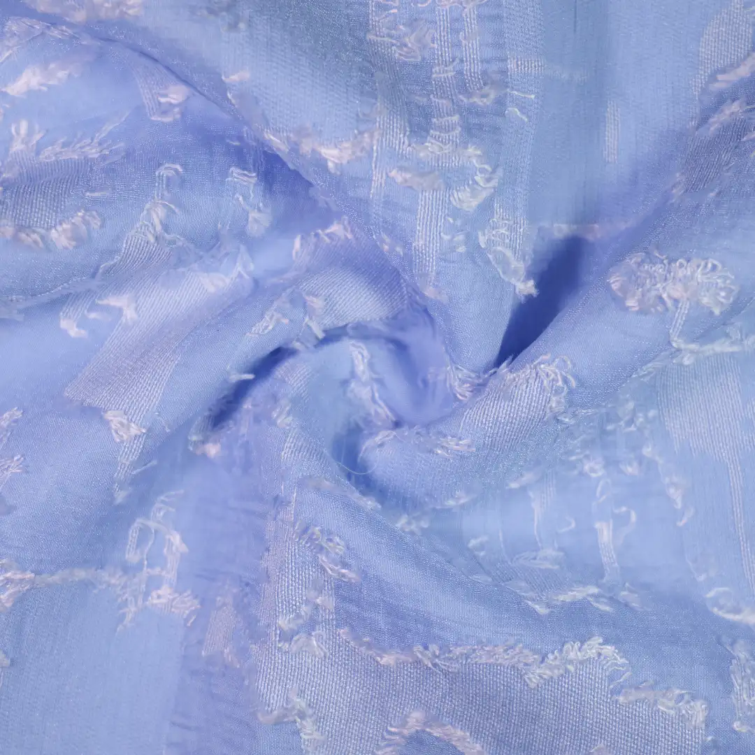 China Fabric for Shirt,Blouse,Crop Top Chiffon Woven Blended Fabric Tencel Rayon Nylon Blue color buy from China wholesaler bulk order at wholesale price free worldwide shipping Alibaba