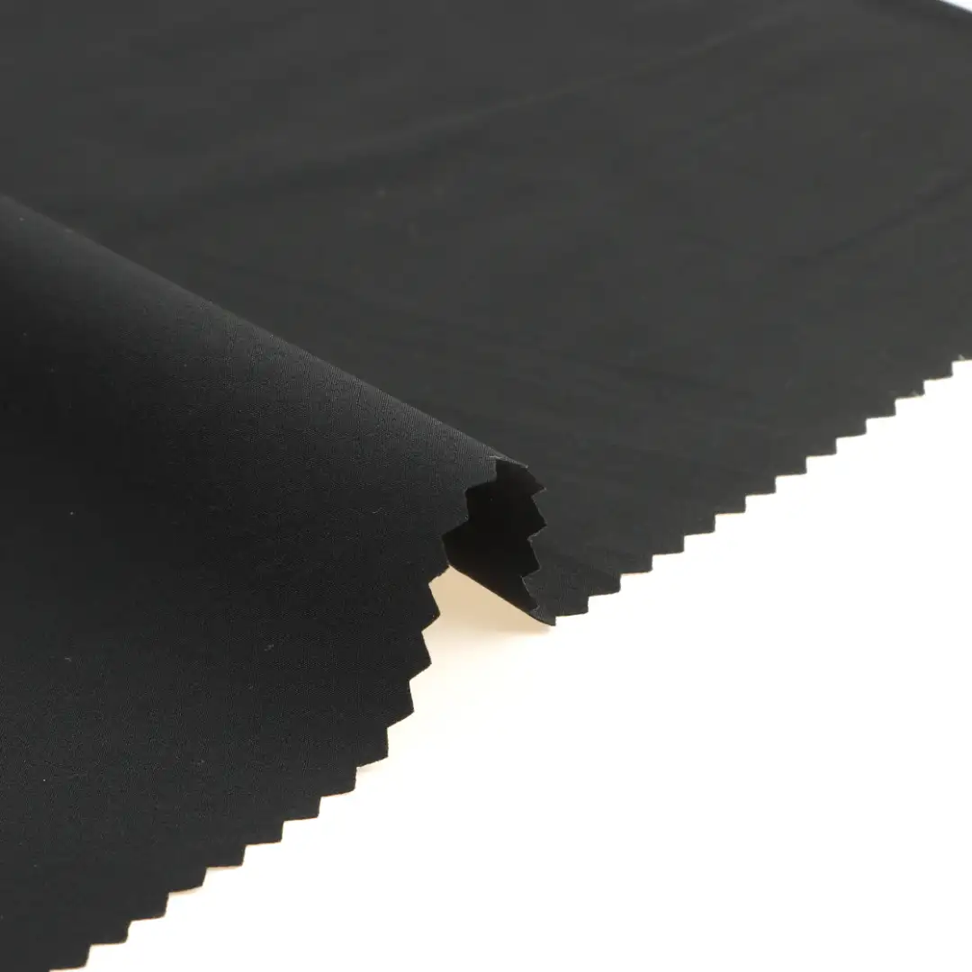 China Fabric for Jogger,Skirt ,Tracksuits,Wide Leg Trousers Four-way Stretch (Bi-Stretch) Synthetic Woven Fabric Nylon Spandex black color buy from China wholesaler bulk order at wholesale price free worldwide shipping Alibaba