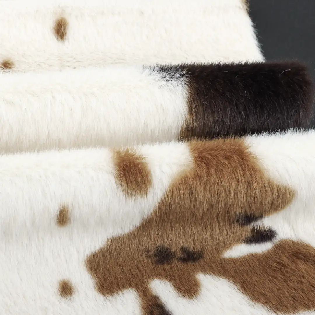 China Fabric for Jackets,Overcoat,Skirt ,Waist coat Fake Fur Knit Fabric Polyester Printing color buy from China wholesaler bulk order at wholesale price free worldwide shipping Alibaba