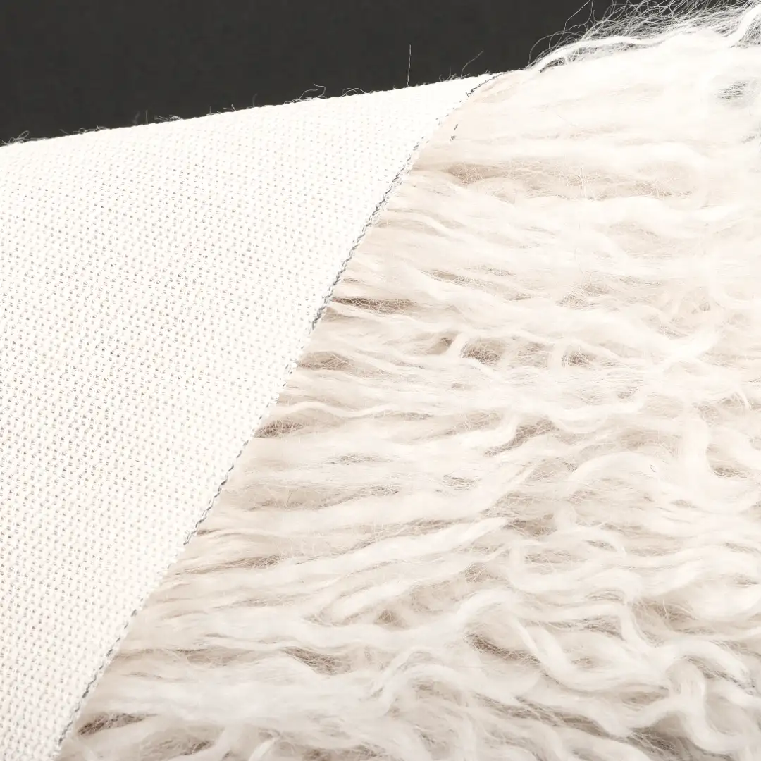 China Fabric for Overcoat,Skirt ,Waist coat Fake Fur Knit Fabric Polyester dusty pink color buy from China wholesaler bulk order at wholesale price free worldwide shipping Alibaba