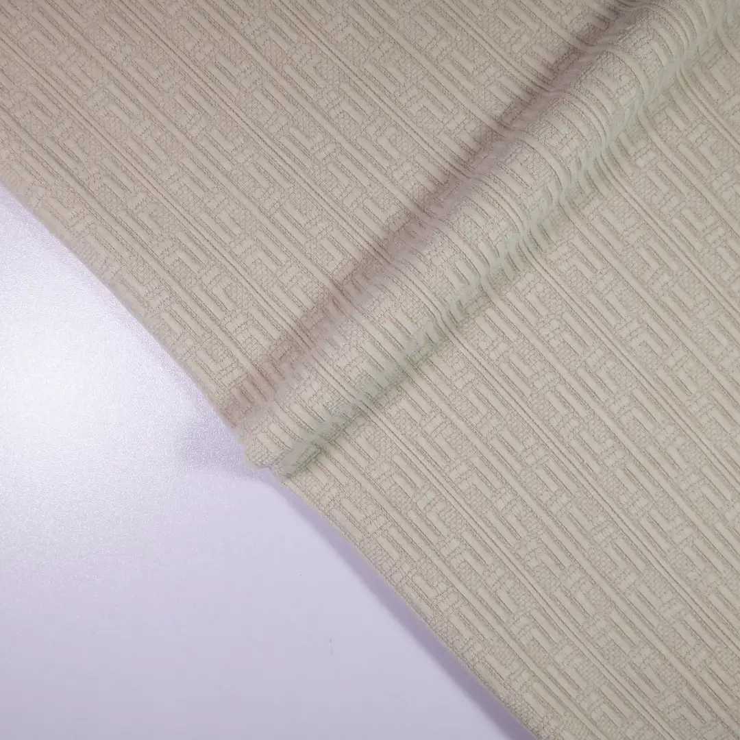 China Fabric for Pants,Suit Trouser,Blazer,Suit Jacquard Knit Fabric Polyester Spandex Bisque color buy from China wholesaler bulk order at wholesale price free worldwide shipping Alibaba