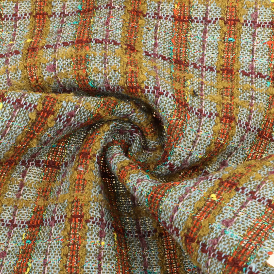 China Fabric for Jackets,Overcoat,Skirt ,Open Waistcoat,Tank Wrap Midi Dress Chanel-Style Fabric Woolen Other Wool check color buy from China wholesaler bulk order at wholesale price free worldwide shipping Alibaba