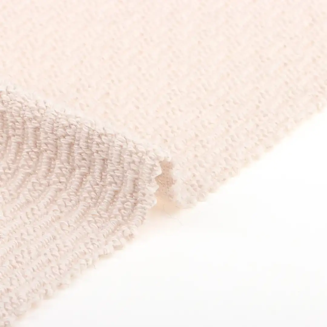 China Fabric for Skirt,Hoodie,Tracksuits Jacquard Knit Fabric Polyester cream color buy from China wholesaler bulk order at wholesale price free worldwide shipping Alibaba