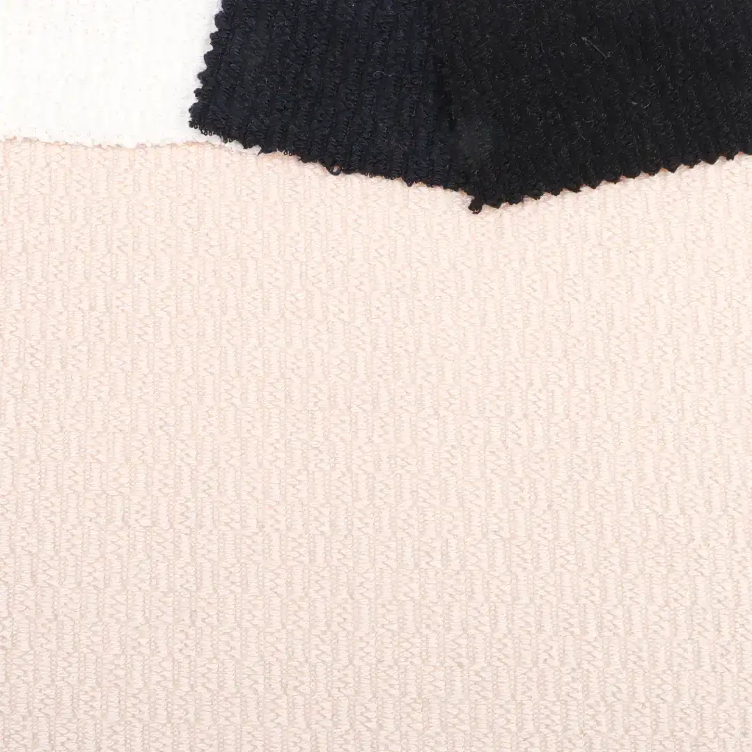 China Fabric for Skirt,Hoodie,Tracksuits Jacquard Knit Fabric Polyester cream color buy from China wholesaler bulk order at wholesale price free worldwide shipping Alibaba