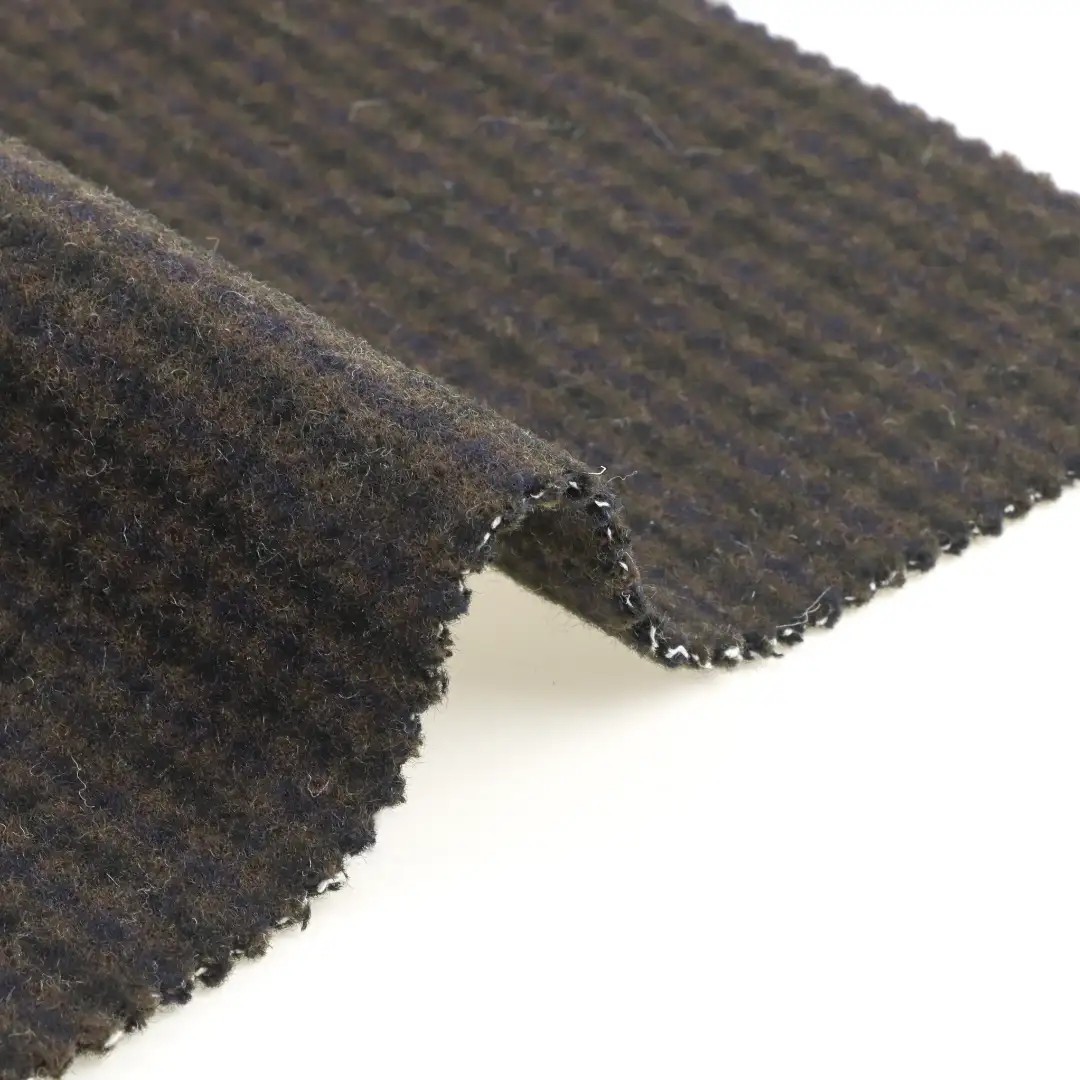 China Fabric for Pants,Overcoat,Suit,Skirt  Woolen Cut Velvet Woolen Wool Polyamide check color buy from China wholesaler bulk order at wholesale price free worldwide shipping Alibaba