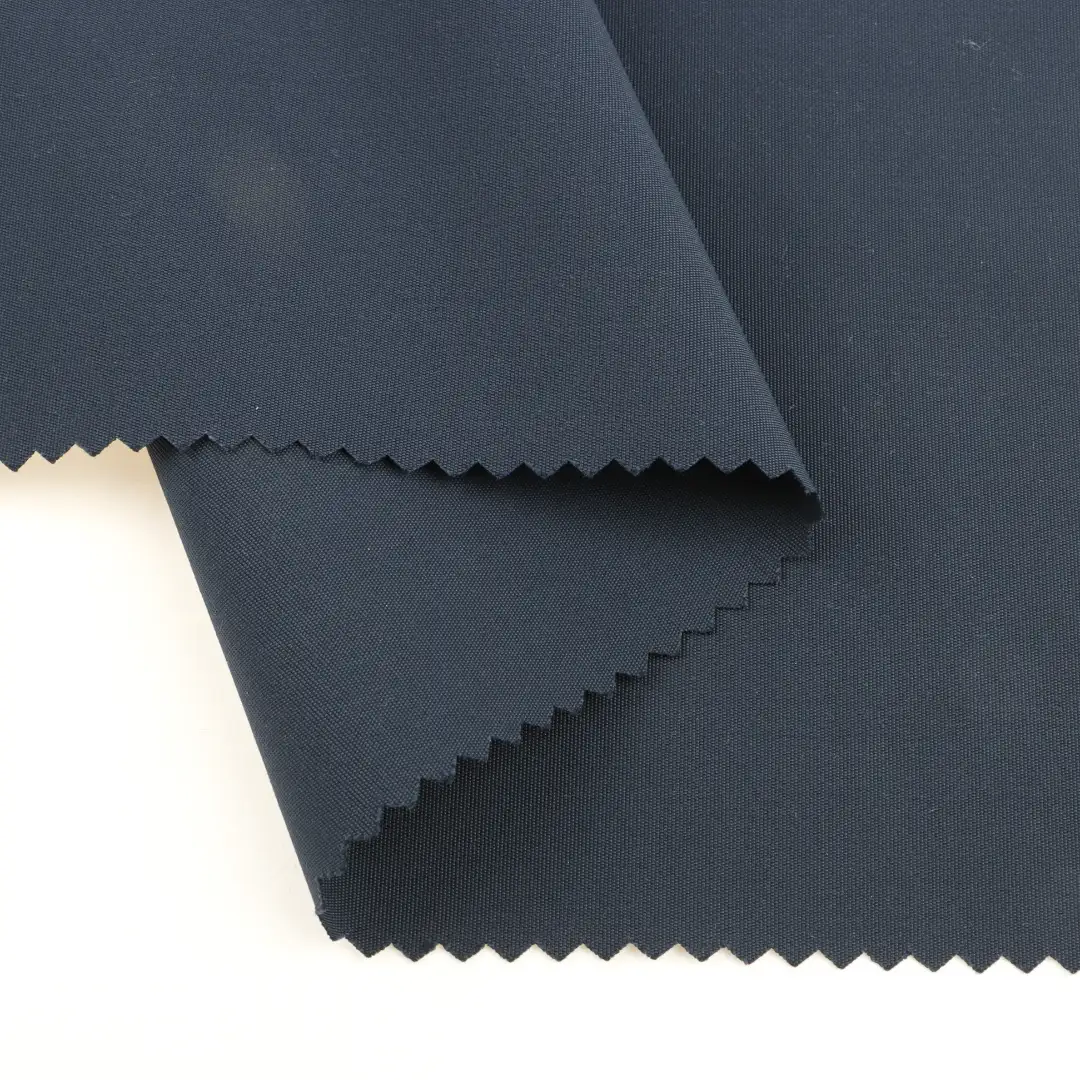 China Fabric for Pants,Jackets,Blazer,Skirt,Trench Coat Polyester Imitation Memory Fabric Synthetic Woven Fabric Polyester Navy color buy from China wholesaler bulk order at wholesale price free worldwide shipping Alibaba