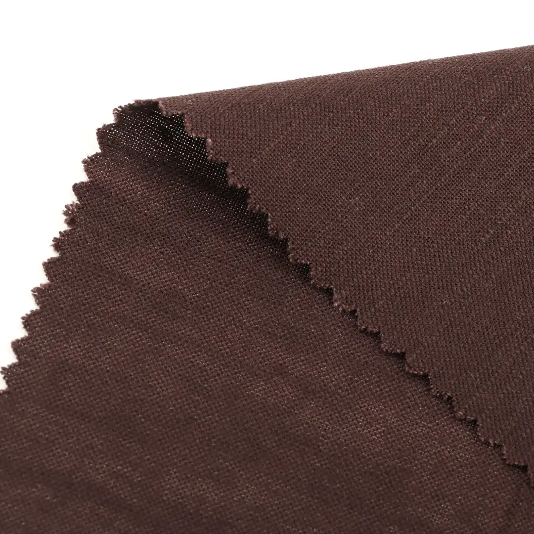 China Fabric for Skirt,Shorts,Skirt ,Tracksuits Linen/Rayon YD Plain Natural Woven Fabric Rayon Linen Brown color buy from China wholesaler bulk order at wholesale price free worldwide shipping Alibaba