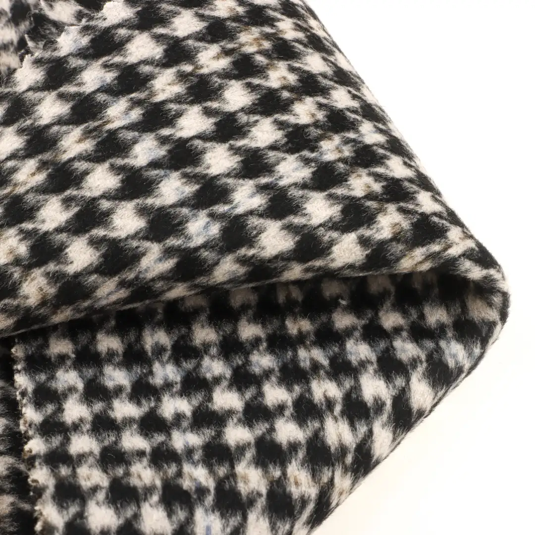 China Fabric for Overcoat,Suit,Skirt  Woolen Overcoat Woolen Wool Other Black-White color buy from China wholesaler bulk order at wholesale price free worldwide shipping Alibaba