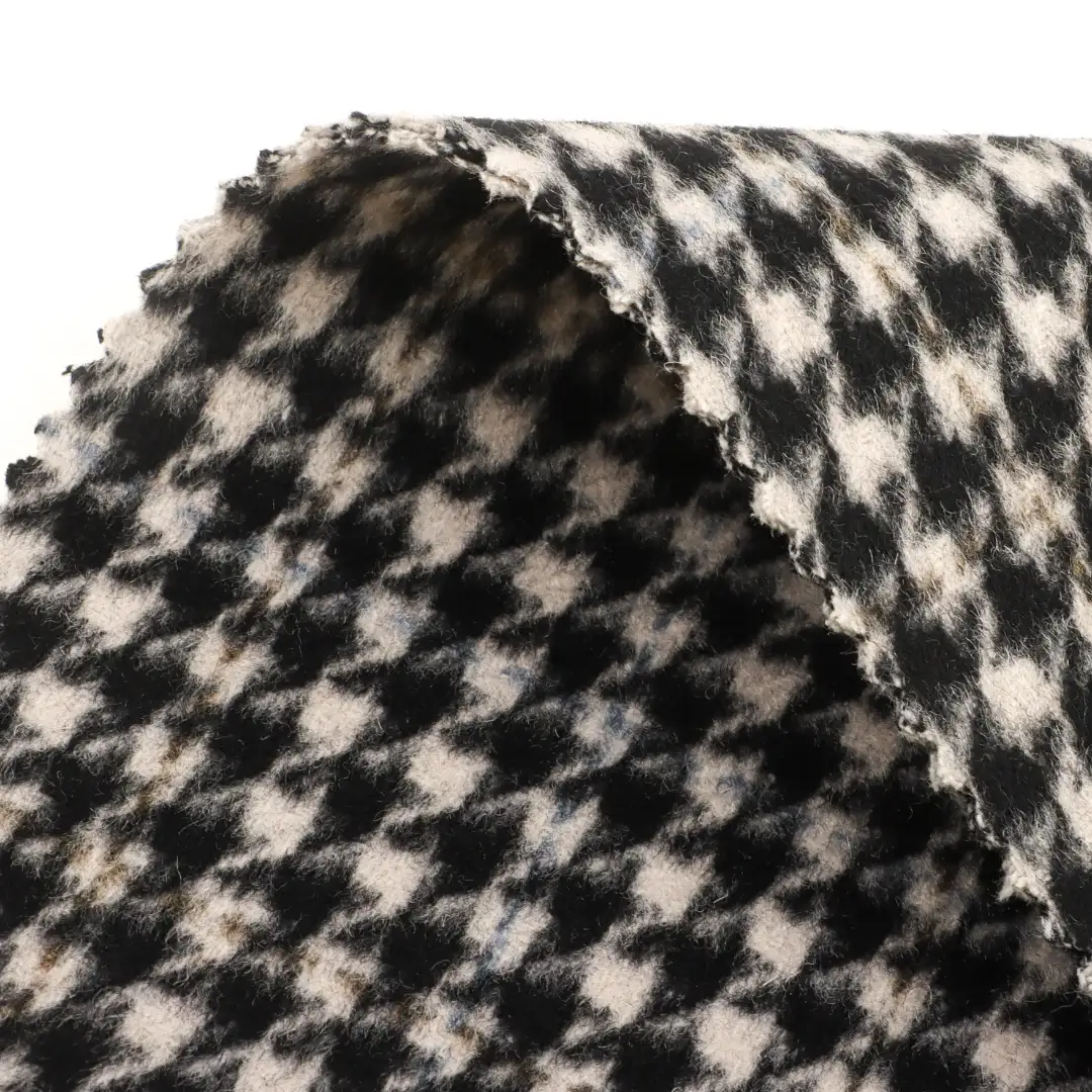 China Fabric for Overcoat,Suit,Skirt  Woolen Overcoat Woolen Wool Other Black-White color buy from China wholesaler bulk order at wholesale price free worldwide shipping Alibaba