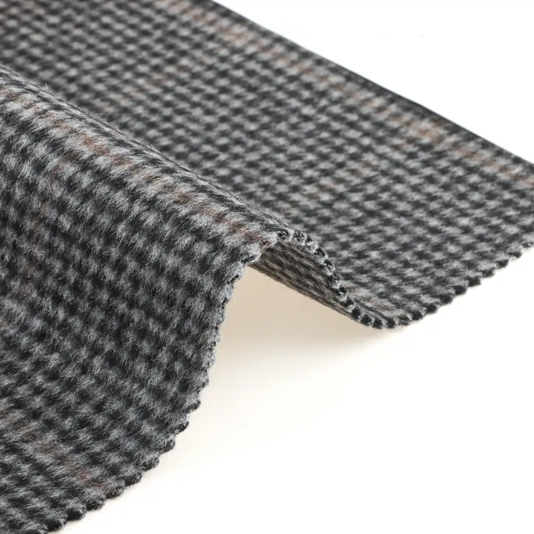 China Fabric for Blazer,Overcoat,Skirt  Woolen Overcoat Woolen Wool Other Black-White color buy from China wholesaler bulk order at wholesale price free worldwide shipping Alibaba