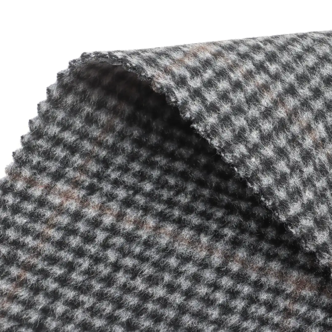 China Fabric for Blazer,Overcoat,Skirt  Woolen Overcoat Woolen Wool Other Black-White color buy from China wholesaler bulk order at wholesale price free worldwide shipping Alibaba